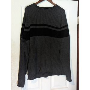 Eddie Bauer 100% Cotton Knit Crewneck Pullover Sweater gray Men's Large Tall